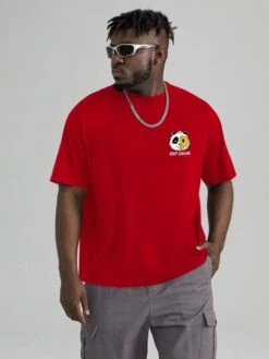 Manfinity EMRG Men Cartoon & Slogan Graphic Tee -Man Plus Fashion 1671703484caabe47d61413b8fe68d98af80d0f126 thumbnail 405x552