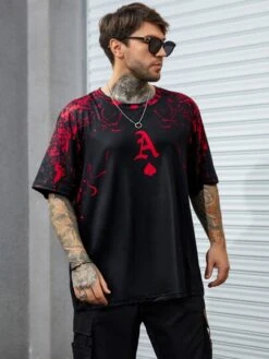 Manfinity LEGND Men Letter Graphic Tee -Man Plus Fashion 16720197901dd0cab24d4ebd0408776d0a87d26e79 thumbnail 405x552