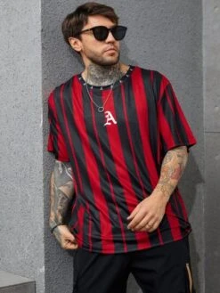 Manfinity Sporsity Men Striped Print Tee -Man Plus Fashion 16720203735520b34f909d1f91189aee8ccdd5332c thumbnail 405x552