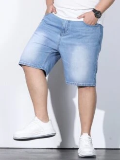 Men Slant Pocket Bermuda Denim Shorts -Man Plus Fashion 1672032427eace3ba243a849002f8c679c0a201777 thumbnail 405x552