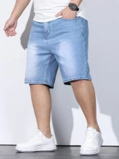 Men Slant Pocket Bermuda Denim Shorts -Man Plus Fashion 1672032429c350207c50eff161c37522f482ac7c47 thumbnail 405x552
