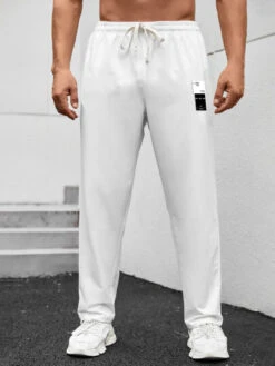 Manfinity Homme Men Letter Graphic Drawstring Waist Pants -Man Plus Fashion 1672279846140e96dad656865aa8cf758f45887a12 thumbnail 405x552