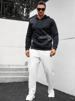 Manfinity Homme Men Letter Graphic Drawstring Waist Pants -Man Plus Fashion 167227984976551bff1f240a6f6f234d3089ae388e thumbnail 405x552