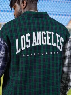 SHEIN Men Letter & Plaid Print Drop Shoulder Shirt -Man Plus Fashion 1672282296964c6d42e1927783862cc8eddd14cacd thumbnail 405x552