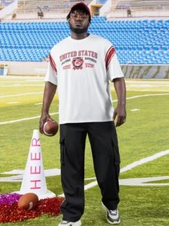 SHEIN Men Letter Graphic Drop Shoulder Tee -Man Plus Fashion 167228246254ebfa3e4ee37ca81f4cd6d07542c8fb thumbnail 405x552