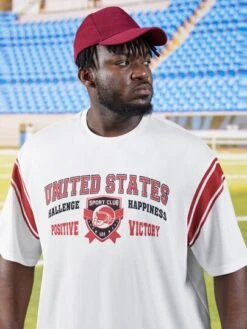 SHEIN Men Letter Graphic Drop Shoulder Tee -Man Plus Fashion 1672282467703df0067c4c7c1b9ccacfcc933e7f92 thumbnail 405x552