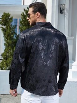 Men Paisley Jacquard Shirt