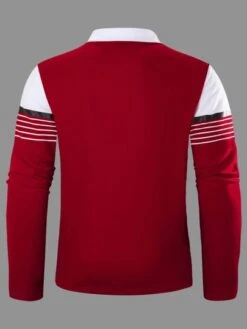 Manfinity Homme Men Striped & Horse Print Polo Shirt