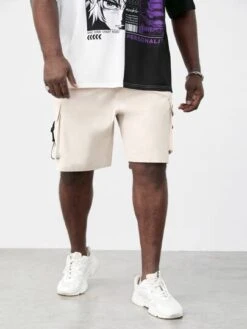 SHEIN Men Flap Pocket Patched Shorts -Man Plus Fashion 167374585265f2b62c3a51b96efbd925f17479d194 thumbnail 405x552