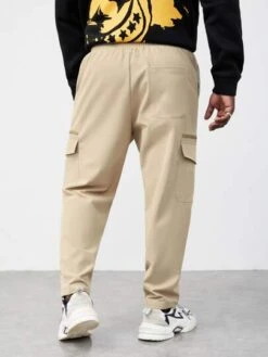 SHEIN Men Drawstring Waist Flap Pocket Cargo Pants