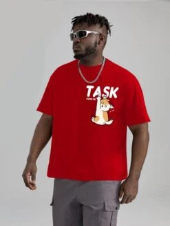 Men Cartoon & Slogan Graphic Tee -Man Plus Fashion 1675827018c70cee2b33c43601b8314237d8fe33f4 thumbnail 405x552