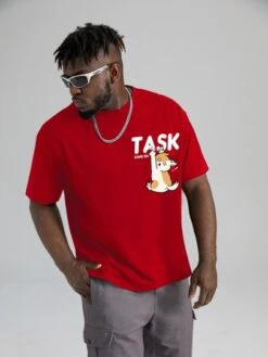 Men Cartoon & Slogan Graphic Tee -Man Plus Fashion 1675827025c32ab40881827e1600557f25b2c969bd thumbnail 405x552