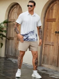 Men Landscape Print Shirt -Man Plus Fashion 1675833538c218a6666db6f5584ba65435ba62e7ce thumbnail 405x552