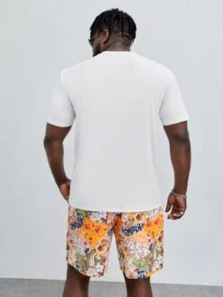 Manfinity Hypemode Men Cotton Leopard & Heart Print Tee