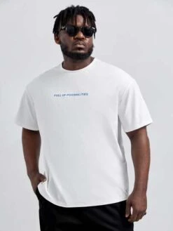 SHEIN Men Slogan Graphic Tee -Man Plus Fashion 167652062348c06bf9f6b48a52cc32c583eff75430 thumbnail 405x552