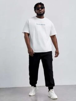 SHEIN Men Slogan Graphic Tee -Man Plus Fashion 1676520627f5ce89d1286c98e2cacfd0c0f8dc18ee thumbnail 405x552
