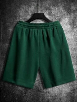 Manfinity EMRG Men Letter Print Drawstring Waist Shorts