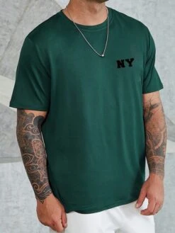 Manfinity Homme Men Letter Graphic Tee Without Necklace -Man Plus Fashion 16765431002205d35e1b956fb8fa8fdb1c0e1ad6cd thumbnail 405x552