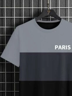 Men Letter Graphic Colorblock Tee -Man Plus Fashion 1677034856159ba225227c3ae21e811a834da3c1e4 thumbnail 405x552