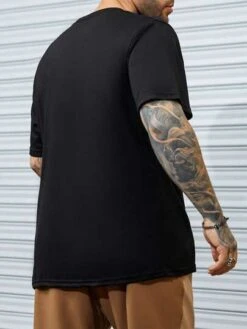 Manfinity Homme Men Letter & Mountain Print Tee