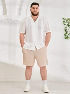 SHEIN Men Solid Hollow Out Shirt -Man Plus Fashion 1677491352cd90e892f6805e6ce84a6db61ebb22a3 thumbnail 405x552