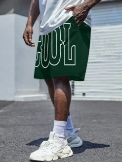 Manfinity EMRG Men Letter Print Drawstring Waist Shorts -Man Plus Fashion 16775608244ff702faecc4bb215d367f0a2f1b080c thumbnail 405x552