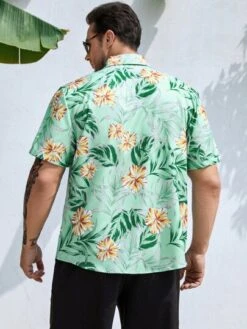 Men Tropical Print Shirt