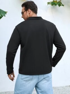 SHEIN Men Plaid Placket Polo Shirt