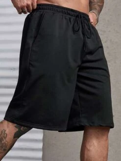 SHEIN Men Letter Graphic Drawstring Waist Shorts -Man Plus Fashion 1677769559b622d311e25b2eeb710c0a4809c4df24 thumbnail 405x552