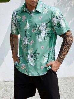 SHEIN Men Floral Print Shirt -Man Plus Fashion 1678105204159de4f7b6159e62b9758a39c46098d5 thumbnail 405x552