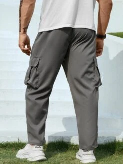 SHEIN Men Flap Pocket Side Drawstring Waist Cargo Pants
