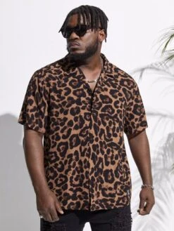 Manfinity AFTRDRK Men Leopard Print Shirt -Man Plus Fashion 16782457859d06291dd9afbe74a5ee62fafd2b3cd5 thumbnail 405x552