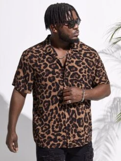 Manfinity AFTRDRK Men Leopard Print Shirt -Man Plus Fashion 1678245792f6e4b79f478e227463345dd2a9bc998f thumbnail 405x552