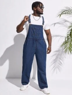 Manfinity Sporsity Men Cotton Slant Pocket Denim Overalls Without Tee -Man Plus Fashion 16782626483ebc9ff6a133688ef886358493e47a3f thumbnail 405x552