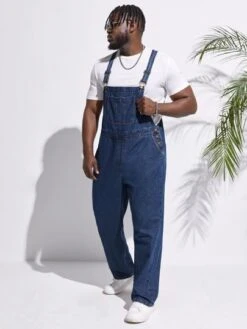 Manfinity Sporsity Men Cotton Slant Pocket Denim Overalls Without Tee -Man Plus Fashion 1678262651ab07798e32bab9b31142e9b15ceabfa9 thumbnail 405x552