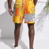 Manfinity Chillmode Men Paisley Patchwork Print Drawstring Waist Shorts