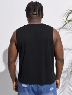 Manfinity LEGND Men Cotton Cartoon Graphic Tank Top