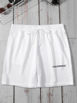 Men Letter Graphic Drawstring Waist Shorts -Man Plus Fashion 1678345778c08e94074e6779f179449aec4843e10e thumbnail 405x552