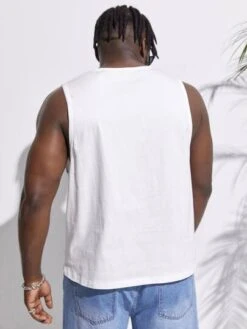 Manfinity Homme Men Cotton Bull Print Tank Top