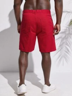 Manfinity EMRG Men Cotton Ripped Bermuda Denim Shorts