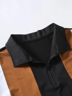 Manfinity Homme Men Color Block Quarter Zip Polo Shirt -Man Plus Fashion 167843751811fdac15044f5516d94b36e51b40cd0d thumbnail 405x552