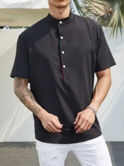 Men Half Button Shirt -Man Plus Fashion 16787747802dbaaf573dce4f31e9a9cad3217eb669 thumbnail 405x552