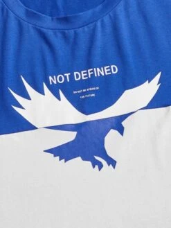 SHEIN Men Two Tone Eagle & Slogan Graphic Tee -Man Plus Fashion 167904795804bb6c7ece641d994699867f61b0ace2 thumbnail 405x552