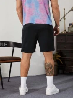 Manfinity Homme Men Striped Drawstring Waist Shorts