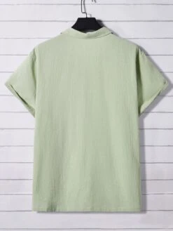 SHEIN Men Solid Button Front Shirt