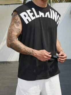 Manfinity EMRG Men Letter Graphic Tank Top -Man Plus Fashion 167939622579749d264f35ceb60646e66090ebf02a thumbnail 405x552