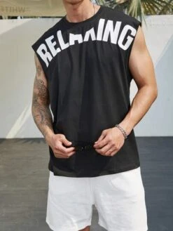 Manfinity EMRG Men Letter Graphic Tank Top -Man Plus Fashion 16793962273aa7e326a51d2db6e219e03ffeb15945 thumbnail 405x552