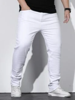 Manfinity Homme Men Cotton Solid Slant Pocket Jeans -Man Plus Fashion 1679640929313df1371732991170f3aab628b6b76d thumbnail 405x552