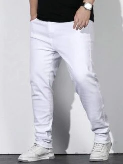 Manfinity Homme Men Cotton Solid Slant Pocket Jeans -Man Plus Fashion 16796409344cdf2485634c706965fda27cc79df9b3 thumbnail 405x552