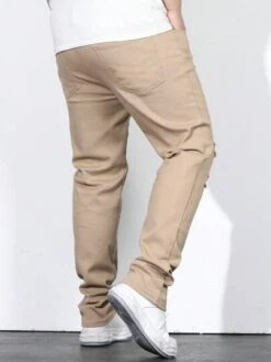 Manfinity LEGND Men Cotton Ripped Frayed Straight Leg Jeans